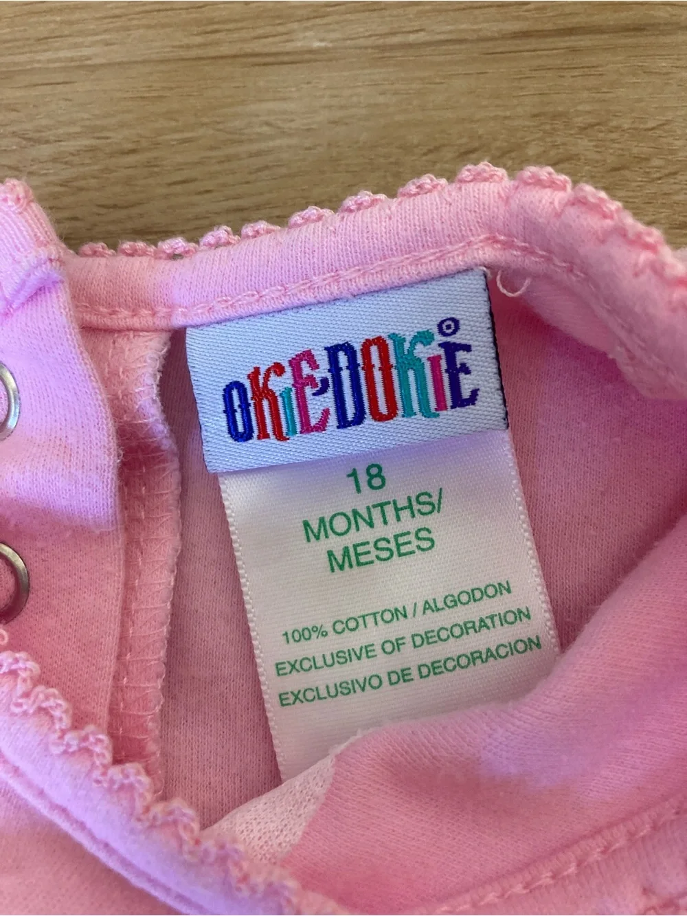 okie dokie Vintage Pink Strawberry & Cherry ‘Sweetie’ Ruffle Onesie